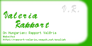 valeria rapport business card